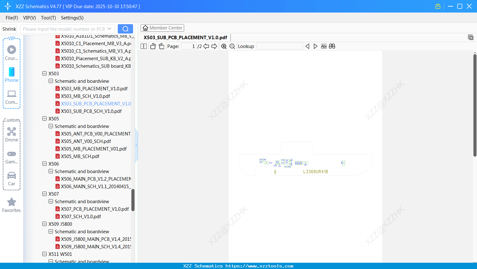 Infinix X503_SUB_PCB_PLACEMENT_V1.0